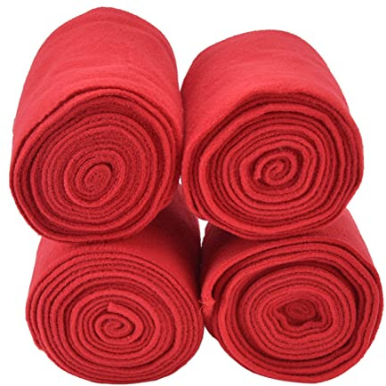 Fdit Lot de 4 Bandages de Protection pour Jambes de Cheval, Respirants et Résistants à l'usure avec Ruban Adhésif pour Vaches, Chiens, Chevaux, Chats.(#2)