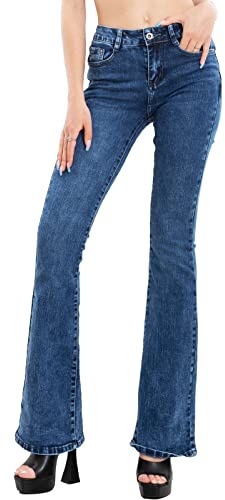 Toocool Jean Femme Skinny Push-Up Patte d'Éléphant Évasé Pantalon Denim Stretch Coupe Curvy XM-986