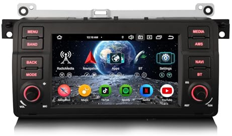 Erisin Android 16 4 GB 64 GB 8-kärnig bilradio GPS navigering för BMW 3-serien M3 E46 318 320 Rover 75 MG ZT 7 tum IPS pekskärm stöder trådlös CarPlay Android Auto DAB WiFi 4G Bluetooth 5.0 Canbus DSP