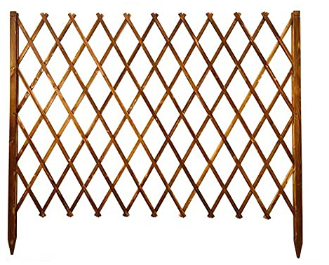 BXKCFYBSQ Wooden Garden Fence, Retractable Plant Climbing Frame, Decorative Outdoor Lattice Design Screen Garden Fence (Size : H90xL200cm)