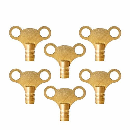 Radiator Bleed Key Easy Grip Radiator Valve Clock Key for Bleeding and Air Vent Solid Brass Universal Heater Bleeding Key for UK Radiators (2)