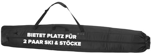 ATOMIC Double SKI Bag I Skitasche für 2 Paar Ski & Stöcke I 205x30x20cm große Skiertragetasche I Wasser- & schmutzabweisendes Material I Profi Doppelskitasche inkl. Tragegurt