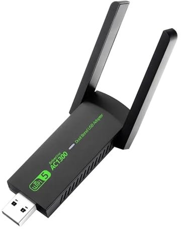 Adaptador WiFi USB Receptor inalámbrico de Antena para PC/portátil, Dongle WiFi de 2,4 Mbps, Banda Dual, 1300G/5Ghz, Adaptador USB, 802.11AC