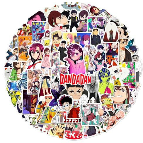 Tacomexi DAN DA DAN Sticker Pack 60 st, vinyl anime-klistermärken dekaler för vattenflaskor laptop skateboard bärbar dator, gåva för vuxna barn tonåringar