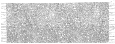 Poadnly Ruauru Glitter argento chiaro, Scialli grandi e morbidi in cashmere, avvolgenti, sciarpa con frange, stola leggera da donna, 196x68 cm