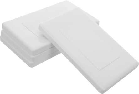Vaguelly 4 Pezzi Copertura murale scatola giunzione copertura foro soffitto coperchio della presa elettrica placche di copertura della presa elettrica copriprese per prese plastica bianca