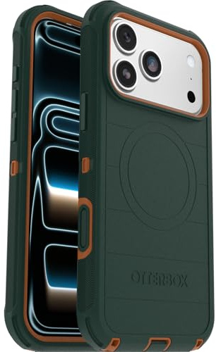OtterBox Defender Series Pro MagSafe Hülle für iPhone 17 Pro Max, stoßfest, sturzsicher, extrem robust, Schutzhülle, 7X getestet nach Militärstandard,Grün