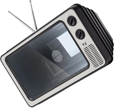 Amplificadores de pantalla portátiles con aspecto de televisores antiguos, tecnología de lente Fresnel de 14 pulgadas, reducción de luz azul, ángulos ergonómicos, accesorio retro para teléfono