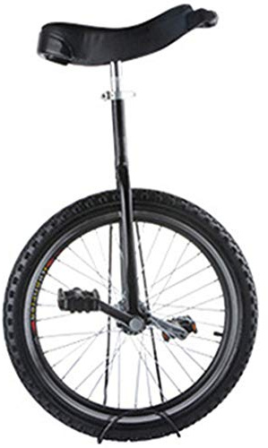 SFQEVHRZ Monociclo, Monocicli da 24/20/18/16 Pollici for Adulti, con Cerchio in Lega, Pneumatico Extra Spesso, Sedile Regolabile(Schwarz,24inches)