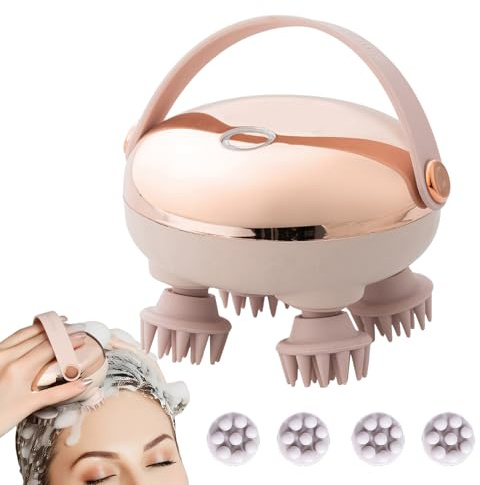 Duroecsain Masajeador Eléctrico Para Cabello,Rascador Impermeable Con 3 Velocidades - Masajeador Rascador para la Cabeza | Para Hombres Mujeres Ducha Spa Casa Viaje Cuidado Diario