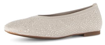 Gabor Damen Klassische Ballerinas, Frauen Flats,Pumps,Halbschuhe,Sommerschuhe,Slipper,Ballerina-Schuhe,Ballet-Flats,Oak (Glitter),43 EU / 9 UK