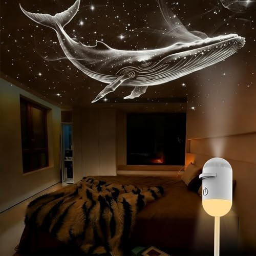 2-i-1 galaxprojektor nattlampa med 10 projektionsfilmer, 360° roterande stjärnhimmelprojektor, USB galaxprojektor LED-lampa, HD mjölkig väg humörbelysning för sovrum bil, nebulosa takdekor gåva