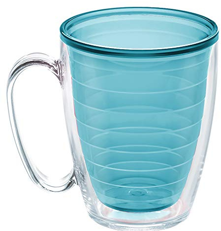 Tervis Clear & Colorful Tabletop Made in USA Double Walled Insulated Tumbler Travel Cup Keeps Drinks Cold & Hot, 16oz Mug, Blue Moon