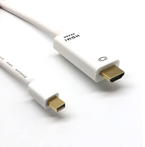 Cable 1,8m Adaptador Mini DP a HDMI 4K, Thunderbolt 2 (Mini DisplayPort) a HDMI, Ideal para MacBook Pro, MacBook Air, Microsoft Surface Pro 3/4, Monitor, Proyector, etc.