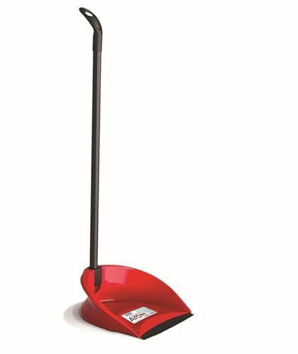 Bama Recogedor con asa - Super Ara - L 28,5 x L 27,5 x H 82 cm - Rojo