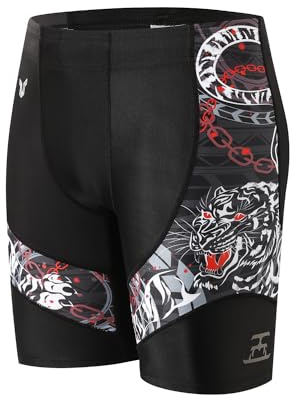 HUGE SPORTS Maillot de bain pour hommes Compression Splice Jammer Longue Série Wilde, tigre, S
