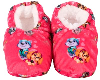 United Labels Homesocks Bailarinas para niñas y niños ABS invierno zapatillas forradas (Paw Patrol - Rosa, sistema de tallas de zapato de la UE, número (de/hasta), M, 23, 26), Paw Patrol Pink, 23/26