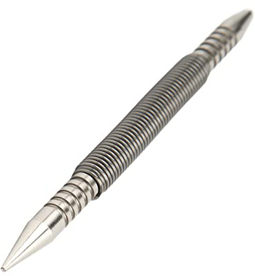 Dual Head Nail Center Punch, 3500 PSI Hammerless Center Punch, Carbon Steel Spring Loaded Design Punching Tools, Hinge Pin Remover Punch for Wood