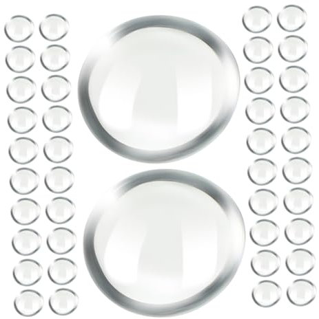 Perline piatte in vetro trasparente, 200 pezzi, decorazione per acquario, ghiaia trasparente per acquari e piante in vaso