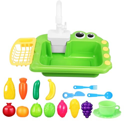 Warmhm Giocattolo Lavello Da Cucina Con Lavello Per Ragazzo Con Capacità Scarico Incluso Realizzato in Materiali Robusti