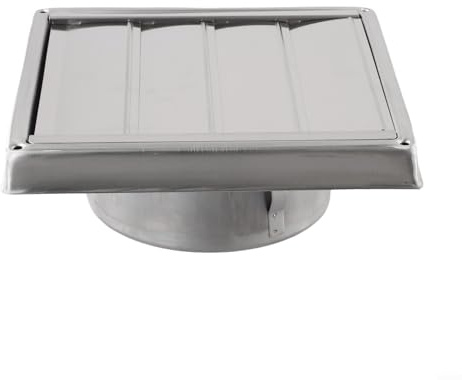 Copertura di sfiato in acciaio inox per impianti di scarico domestici per asciugatrici e ventilazione (125 mm)