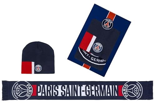 PSG Coffret Bonnet écharpe Collection Officielle Paris Saint Germain