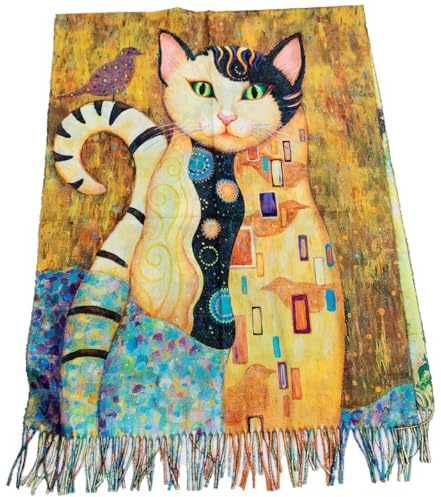 Toocool Bufanda Estola Unisex Klimt Van Gogh Kandinsky Monet Pañuelo Cuadros Famosos 70x170cm Mantón Obras de Arte Portátil A001