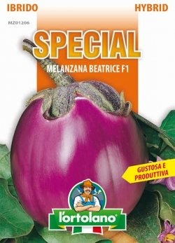Sementi di ortaggi ibride e selezioni speciali ad uso amatoriale in buste termosaldate (80 varietà) (MELANZANA BEATRICE F1)