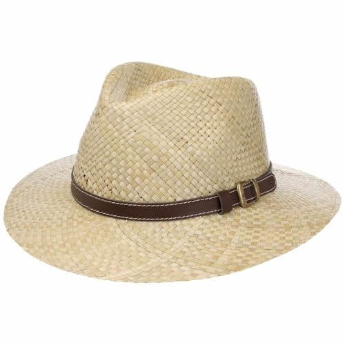 Lipodo Carsell Traveller Straw Hat Faux Leather Band Made in Italy Unisex Summer