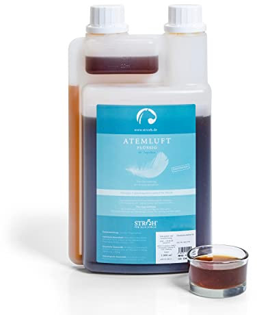STRÖH ATEMLUFT (1l) • Hustensaft Pferd • Hustenmittel für Pferde • Husten-Sirup zur Beruhigung der Atemwege bei Pferden • Husten Liquid