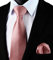 Enlision Rosa Krawatte Herren Hochzeit Krawatten und Einstecktuch Set Einfarbig Seide Schlips mit Taschentuch Elegant