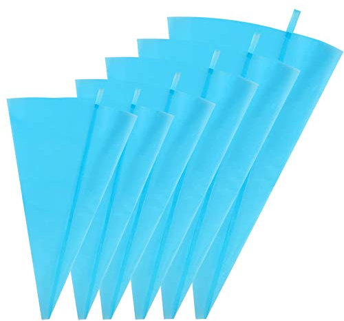 6 sacchetti di silicone riutilizzabili per glassa, sacchetti per glassa, per glassa, crema, pasticceria, per decorare torte, biscotti, cioccolato, cupcake, biscotti (25.4 cm, 45.7 cm, 45.7 cm.