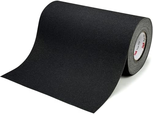 S&X Anti Slip Tape 30cm x 18.3m, Skateboard Grip Tape Roll High Traction Non Slip Tape for Steps, Stairs, Decks Outdoor Waterproof and Durable, Black