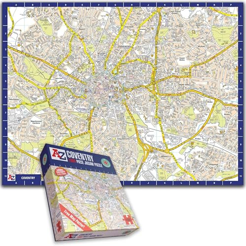 A-Z Map of Coventry - 1000 piece jigsaw puzzle