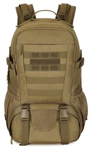 HUNTVP MOLLE - Mochila táctica militar para caza, camping, senderismo, 30 L, color marrón
