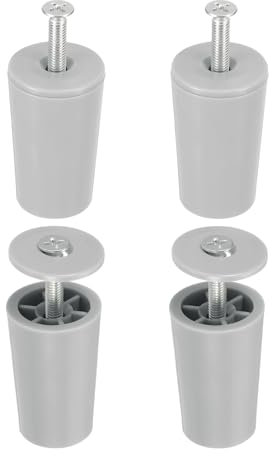 QUARKZMAN 4Pz Ferma Tapparelle plastica resistente da 40mm Tappi D'Arresto Tappo di Arresto per Tapparella in Plastica con Rondelle e Viti per Tapparelle Stecche per Tapparelle, Grigio