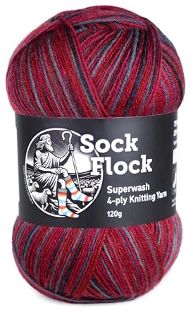 4-Ply Sock Yarn 120g, New Zealand Wool, Superwash – Roasted Fig