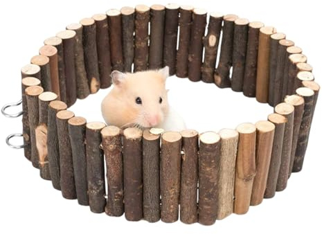 Puente para Hámster de Madera Accesorios de Madera para Jaula de Mascotas