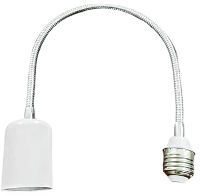 ZBIianxer Portalampada girevole in ceramica, connettori di prolunga E27, resistenti al calore, lampadine LED regolabili, lampade da soffitto da bagno, 400 W in ceramica adattatore