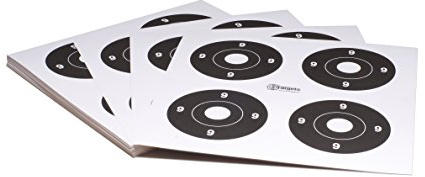 Cibles de tir « Target X4 » - Carton - 4 cibles par feuille - 26 x 26 cm - 250 g/m², Lot de 50