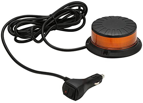 D-TECH LED 12/24V Luz de Advertencia Luz Estroboscópica Rotativo Luces de Emergencia con Base Magnética Homologado para Tractor Camion Vehículo Remolque