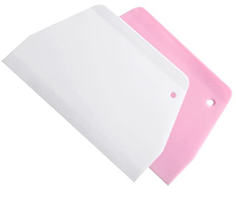 2 Pcs Tarocco per Impasti, Raschietto Taglia Impasto, Tarocco Per Impasti Pizza, per Taglio Impasti, Torte, Pasta, Pizza, Pane, Verdure, Utensile da Panettiere (Bianco/Rosa)