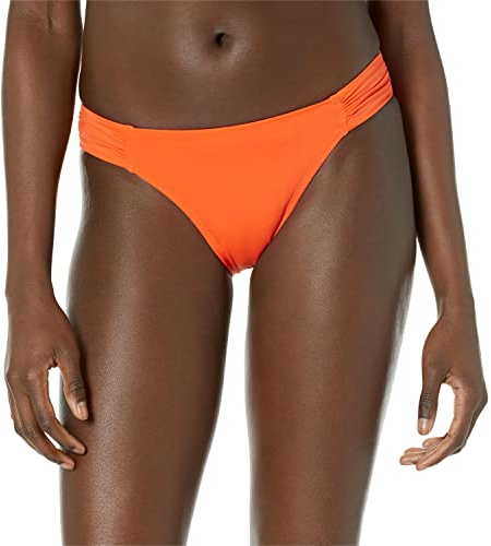 Amazon Essentials Parte Inferior de Traje de Baño Tipo Bikini con Tirante Lateral Mujer, Naranja, 42
