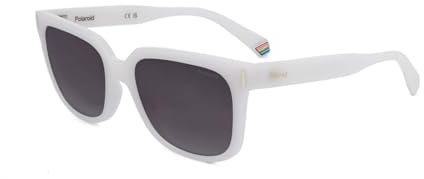 Polaroid PLD 6191/S VK6 White Sunglasses Unisex Injected, Rectangular, 54