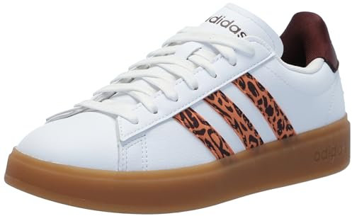 adidas Women's Grand Court 2.0 Sneaker, White/Hazy Copper/Gum, 4.5