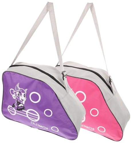 Happyyami 2pcs Borsa per Pattini a Rotelle in Tessuto Oxford, Borsa per Scarpe da Pattinaggio, per il Trasporto di Pattini a Rotelle, con Tracolla Regolabile