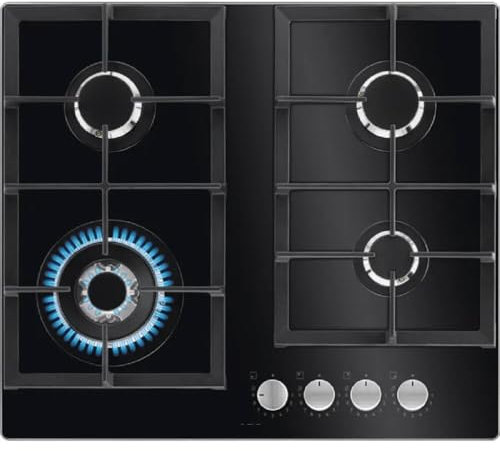 AEG HKB64420NB – Cocina de gas, 4 fuegos, negro