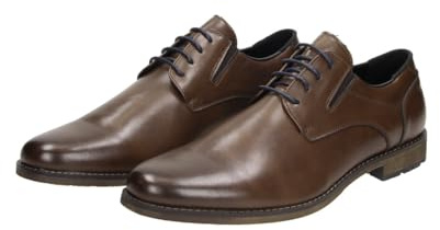 Scarpa Business da Uomo Fitters Max in Colore D.Brown PU Shiny, Scarpe Oversize da Uomo - Scarpe Grandi da Uomo, Max 50 EU D.Brown PU Shiny
