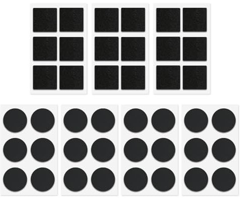 42 Stück Fahrrad Flickzeug Selbstklebend, Fahrrad Reifen Flickzeug, Tragbares Fahrradflickzeug für Rennrad MTB-Reifen, 18 quadratischen 24 runden Fahrradflicken, Pannenhilfe für alle Fahrradschläuche