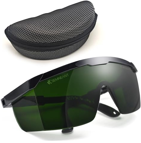SEMNEANT Profi Laser & IPL Schutzbrille nach EN 207 Schutz 300-3500nm für IPL Haarentfernung, Laserschweißen, Industrie Augenschutz mit Seitenschutz